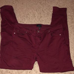 Burgundy Skinny Jeans